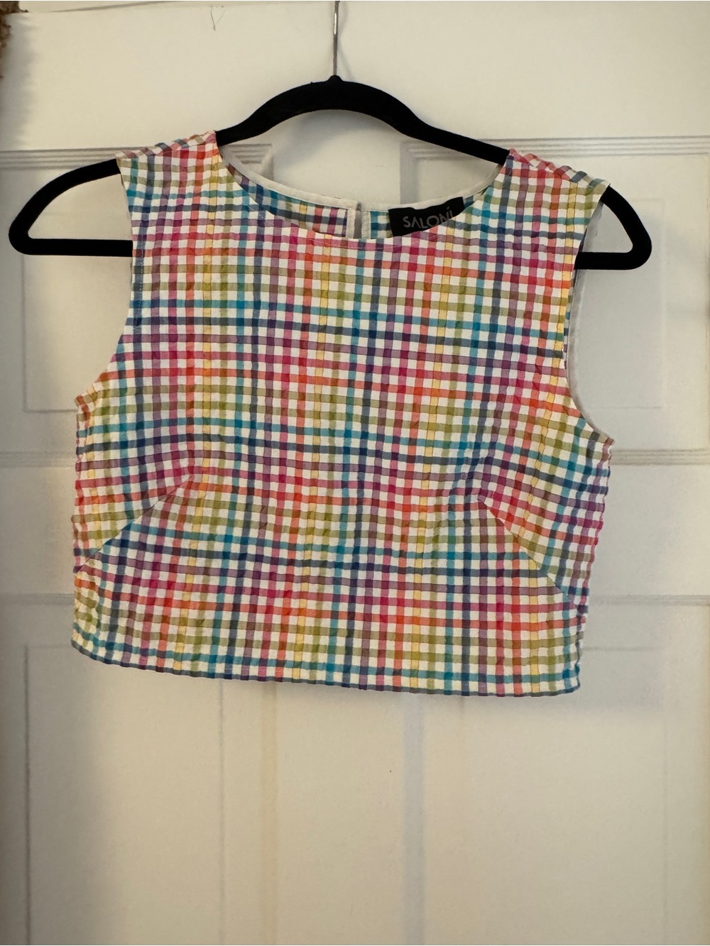 Saloni Rainbow Gingham Top Size 0 - Picture 2 of 6